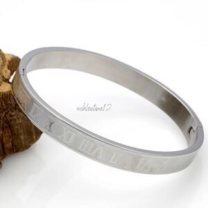 Mens Roman Numeral Bangle Bracelet